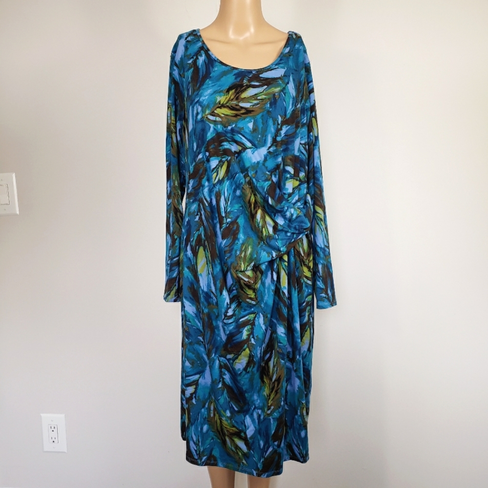 J.Jill floral shift dress size L